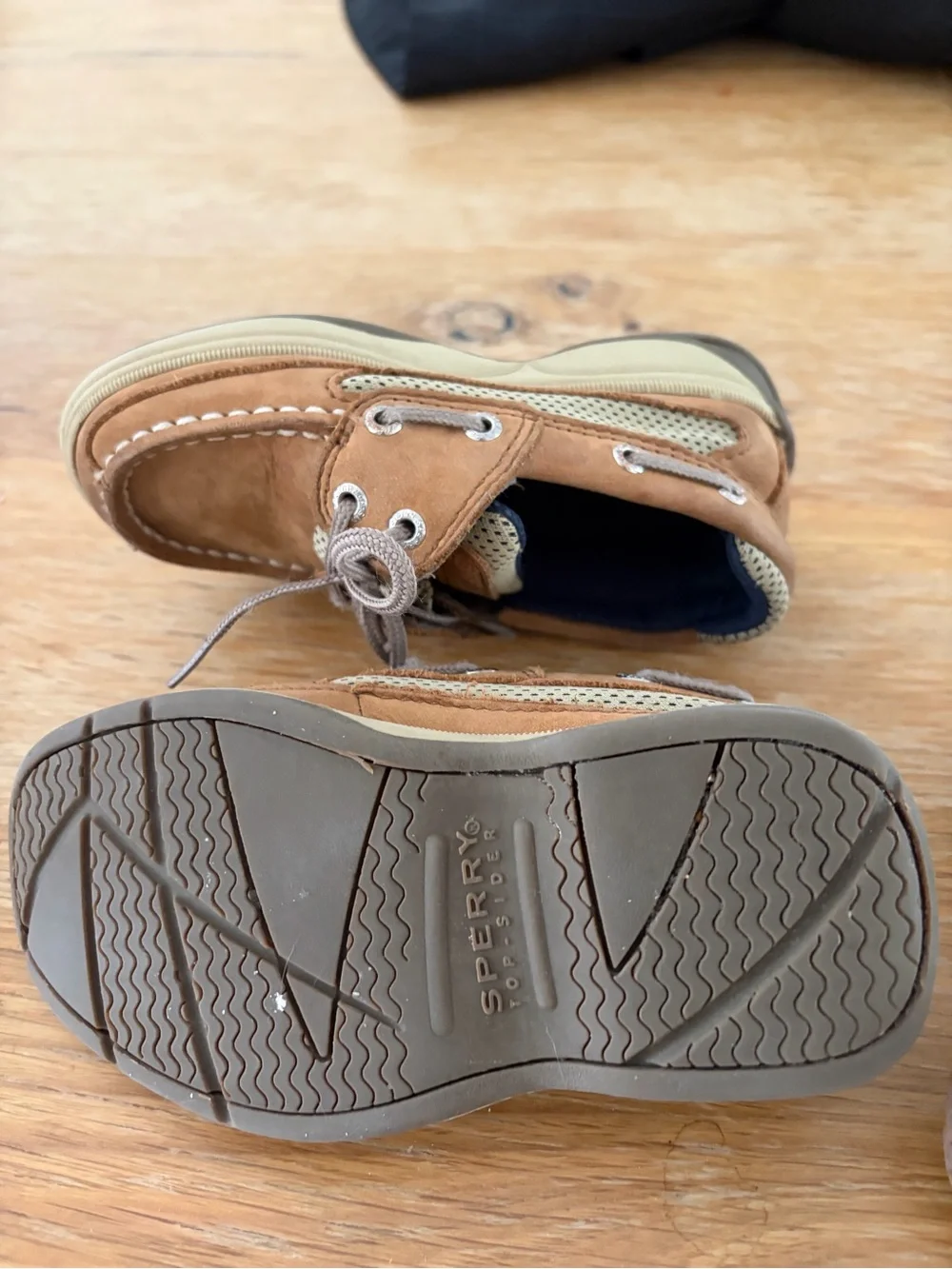Kids Tan Sperry Boat Shoes - Comfortable Lace-Up Casual